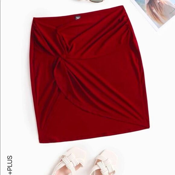 SHEIN Dresses & Skirts - Shein plus knot front skirt